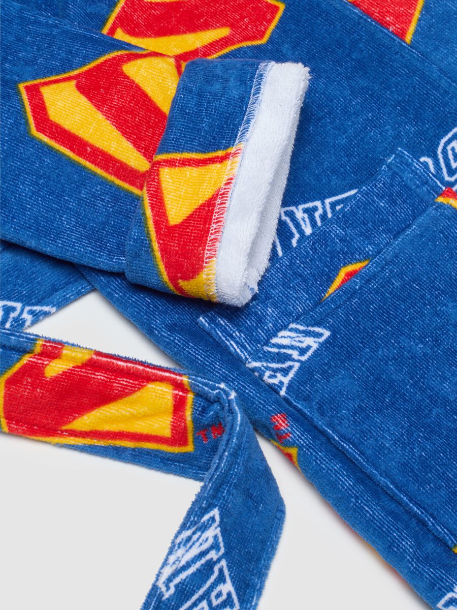 Multicolour pure cotton Superman robe for boys_3