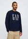 Blue Cotton Long Sleeve T-shirt with Gap Logo_0