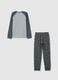 Children's pyjamas in pure grey cotton regular fit_1