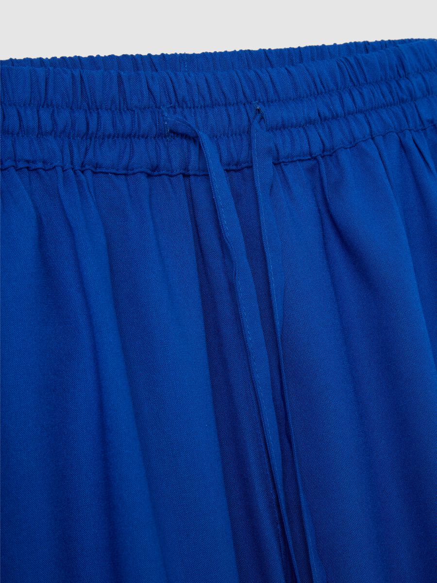 Women's Royal Viscose Shorts with Drawstring_5
