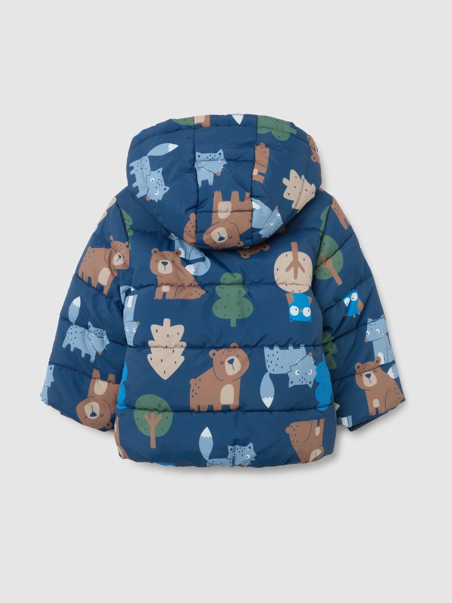 Child's padded multicolour jacket with regular fit and print_1