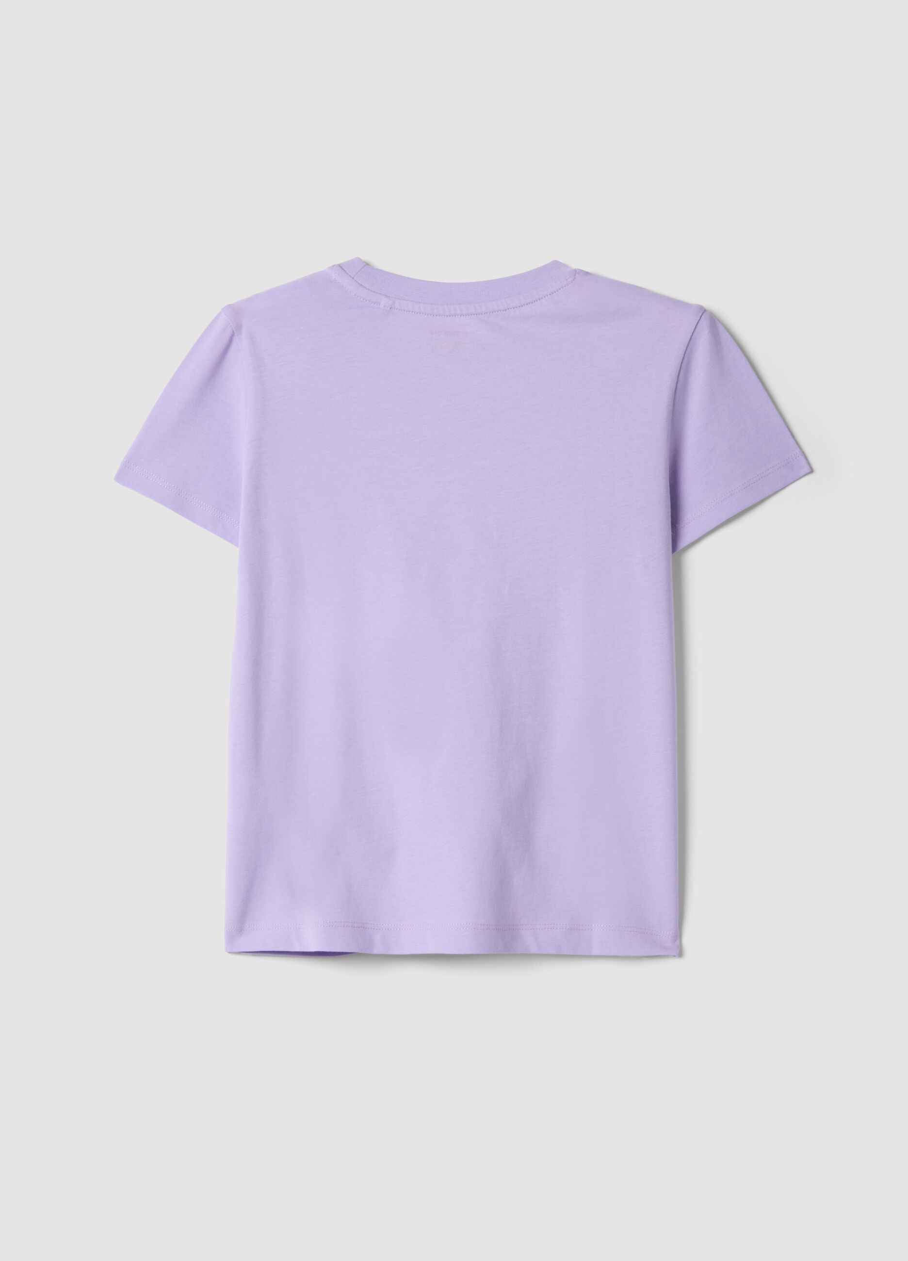T-shirt in puro cotone viola da ragazza regular fit