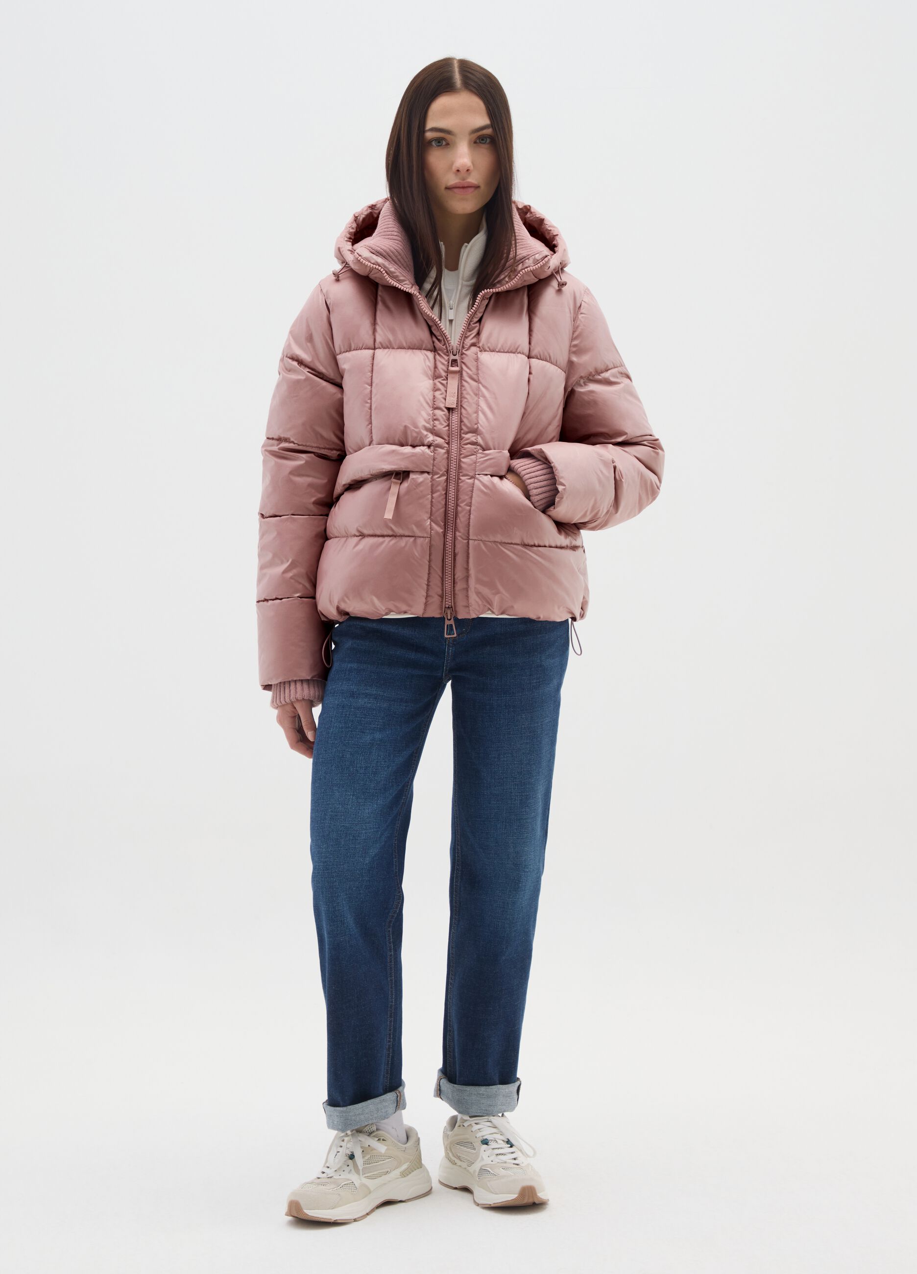The Iconic Puffer Pink Hooded Jacket