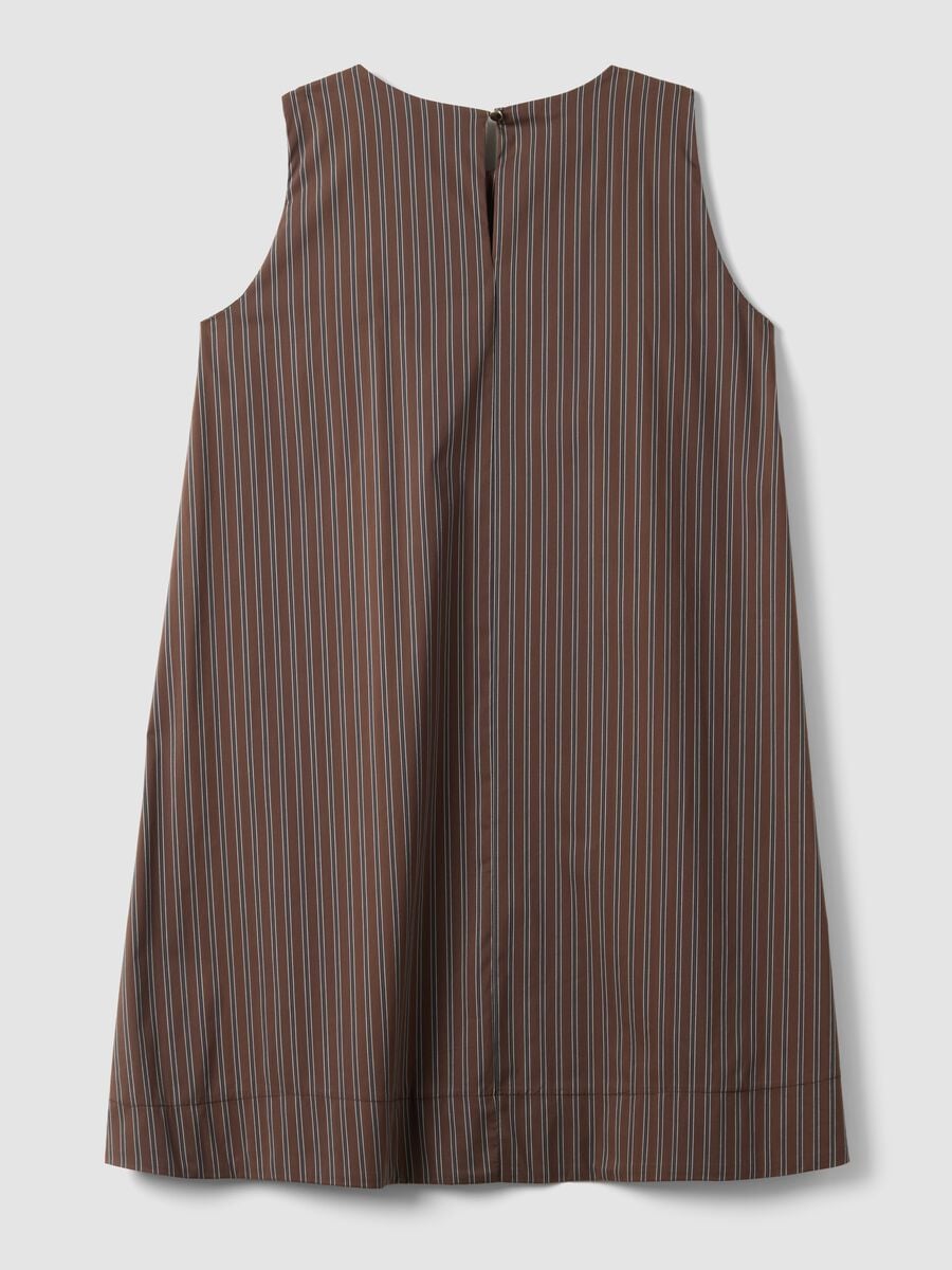 Abito marrone a righe in cotone elasticizzato_5