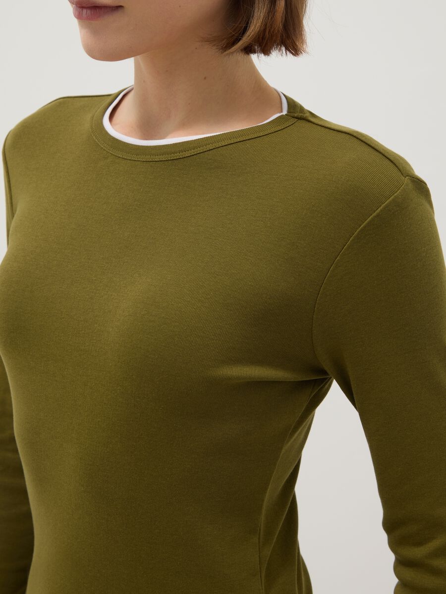 Pure Cotton Green Long Sleeve Regular Fit Shirt_3