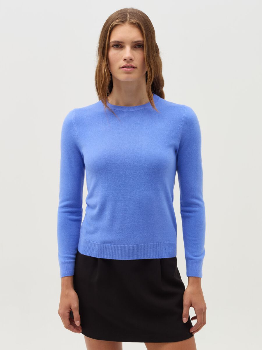 Long-sleeved solid colour jersey_0