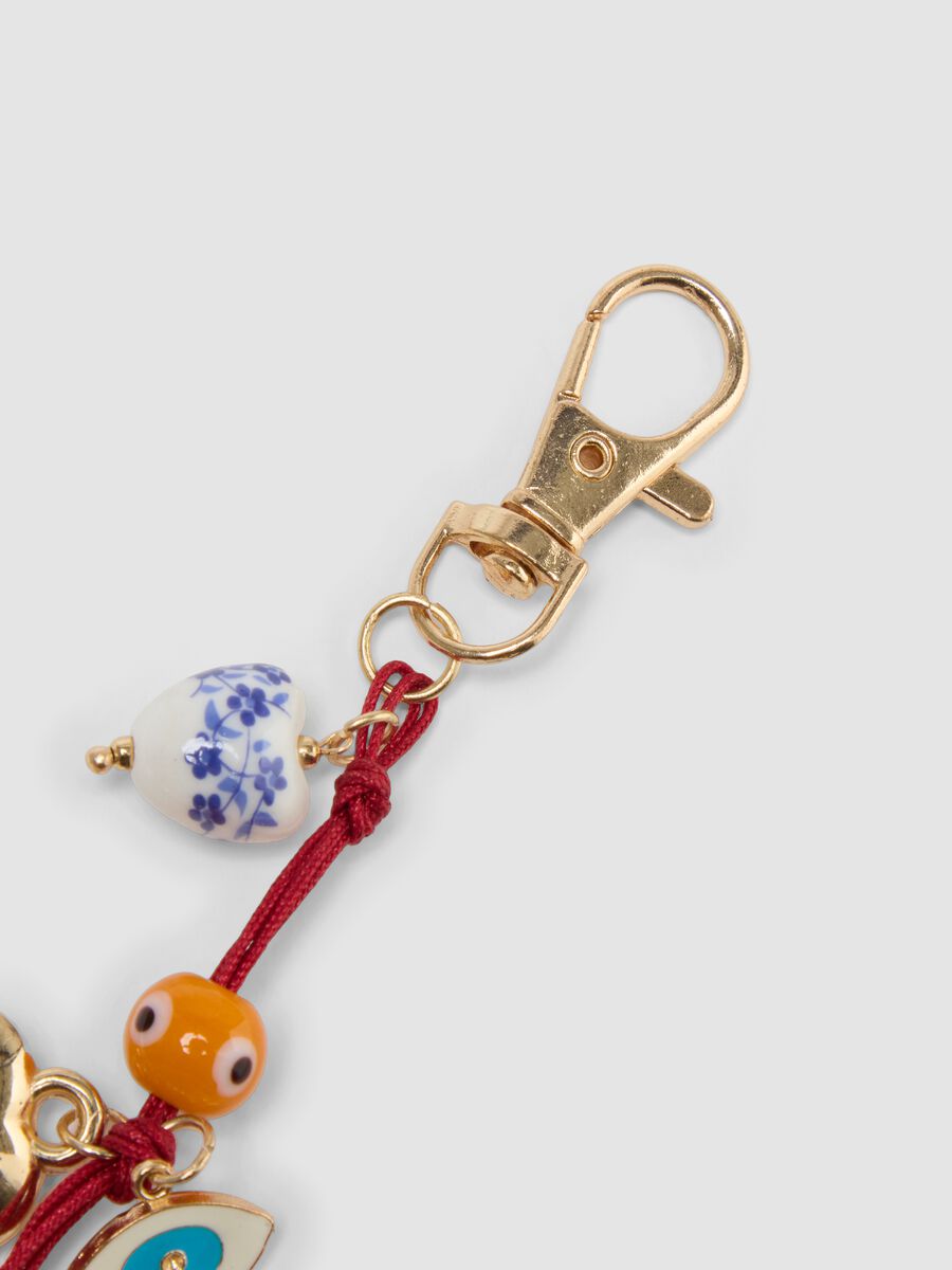Multicolour keyring pendant with decorative charms_2