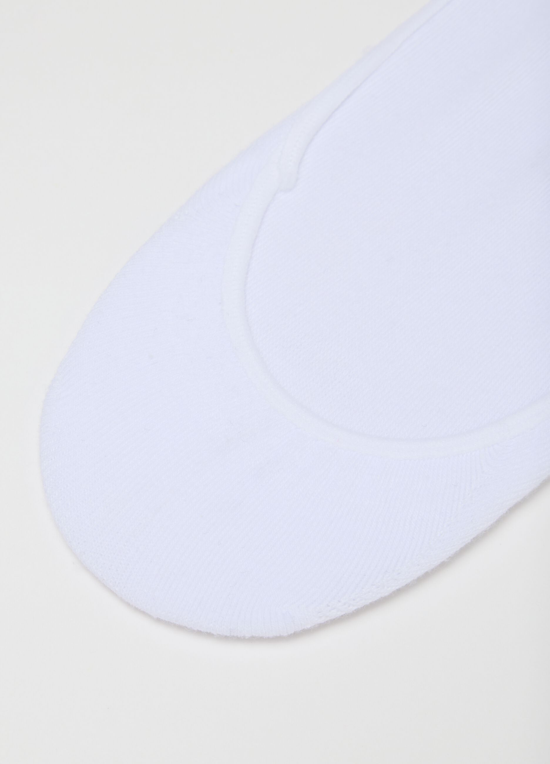 Set of three white stretch cotton socks