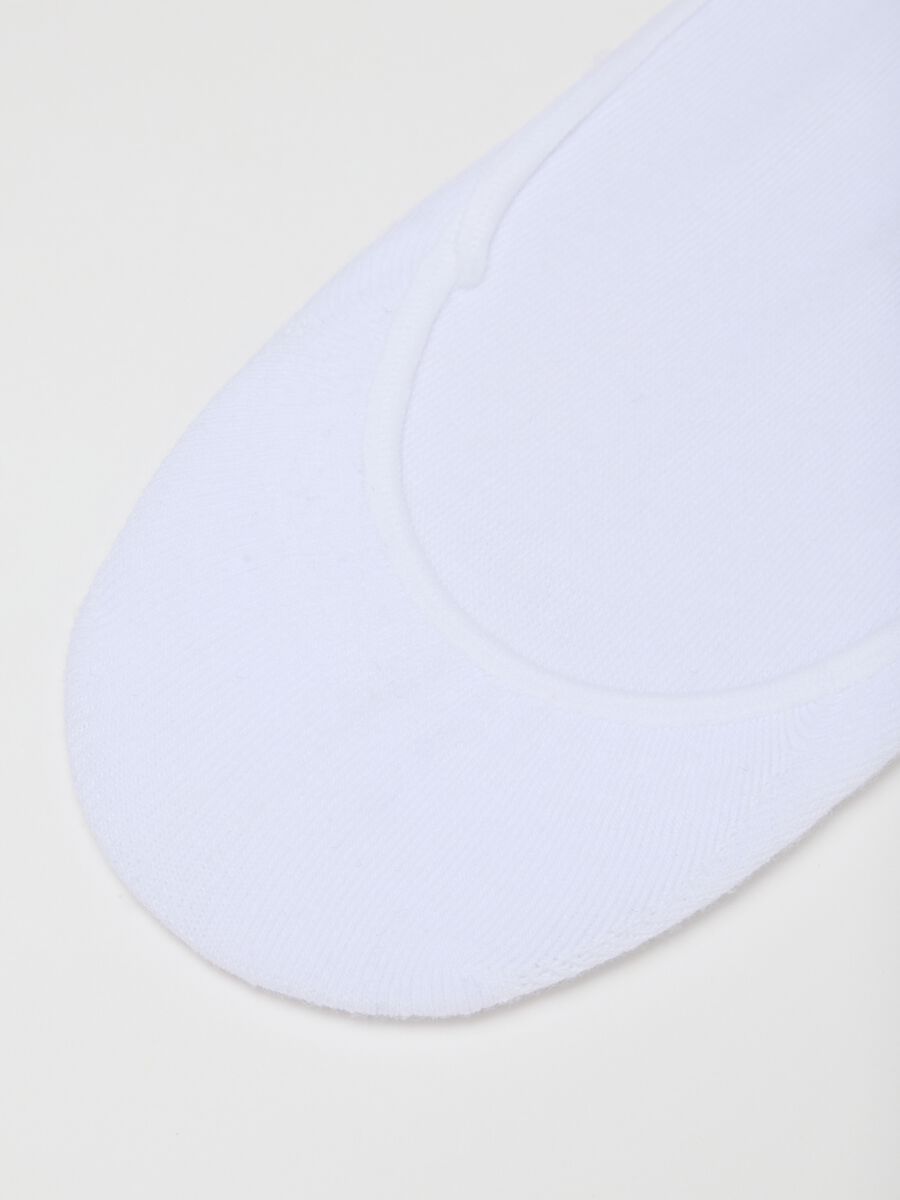 Set of three white stretch cotton socks_2