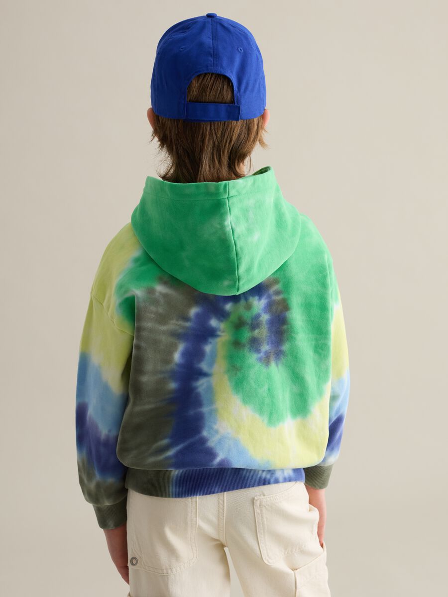 Tie Dye sweatshirt in French terry with hood_2