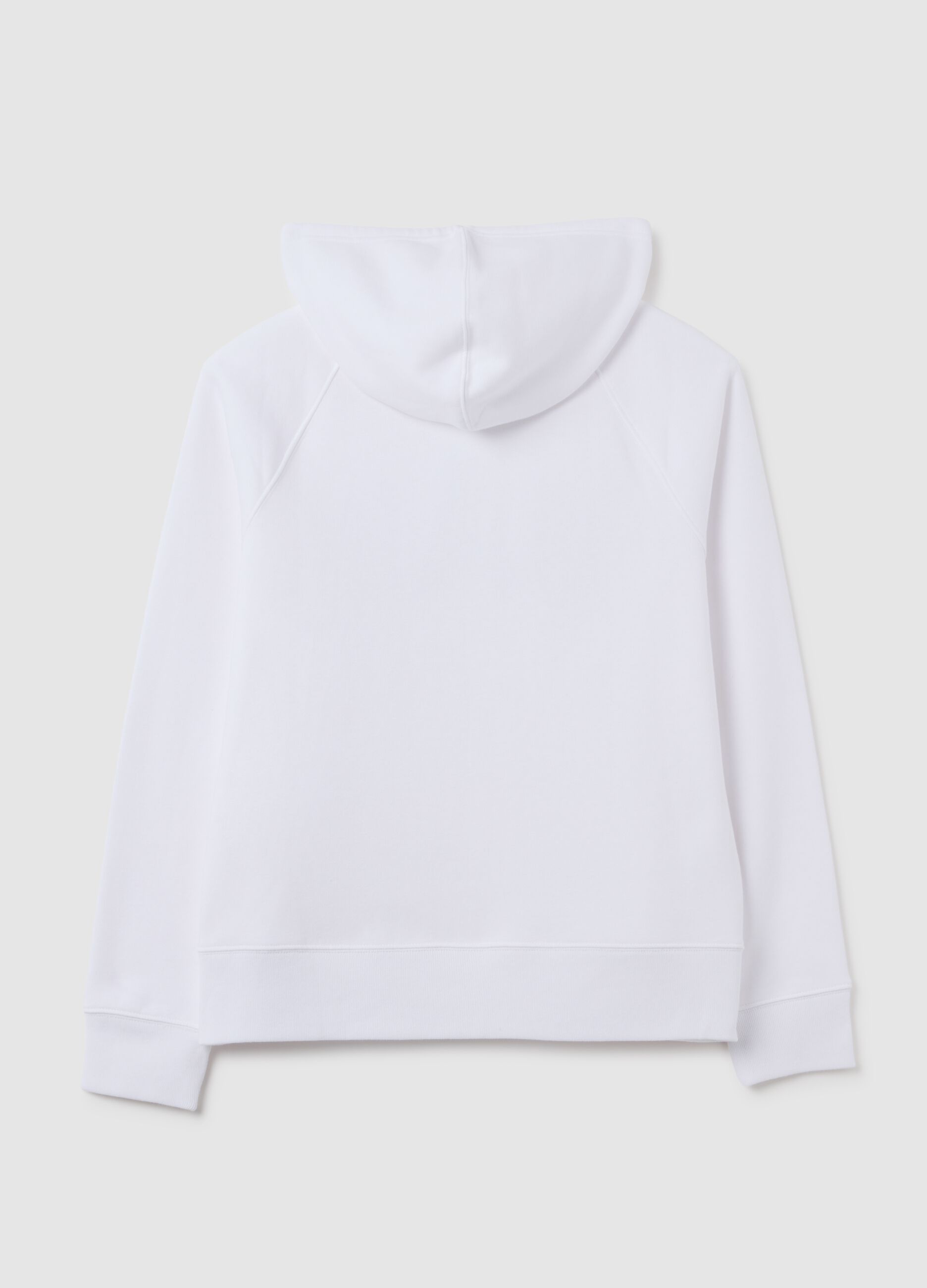 Full-zip sweatshirt with hood and logo embroidery