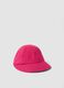 Pink pure cotton cap with peak_0