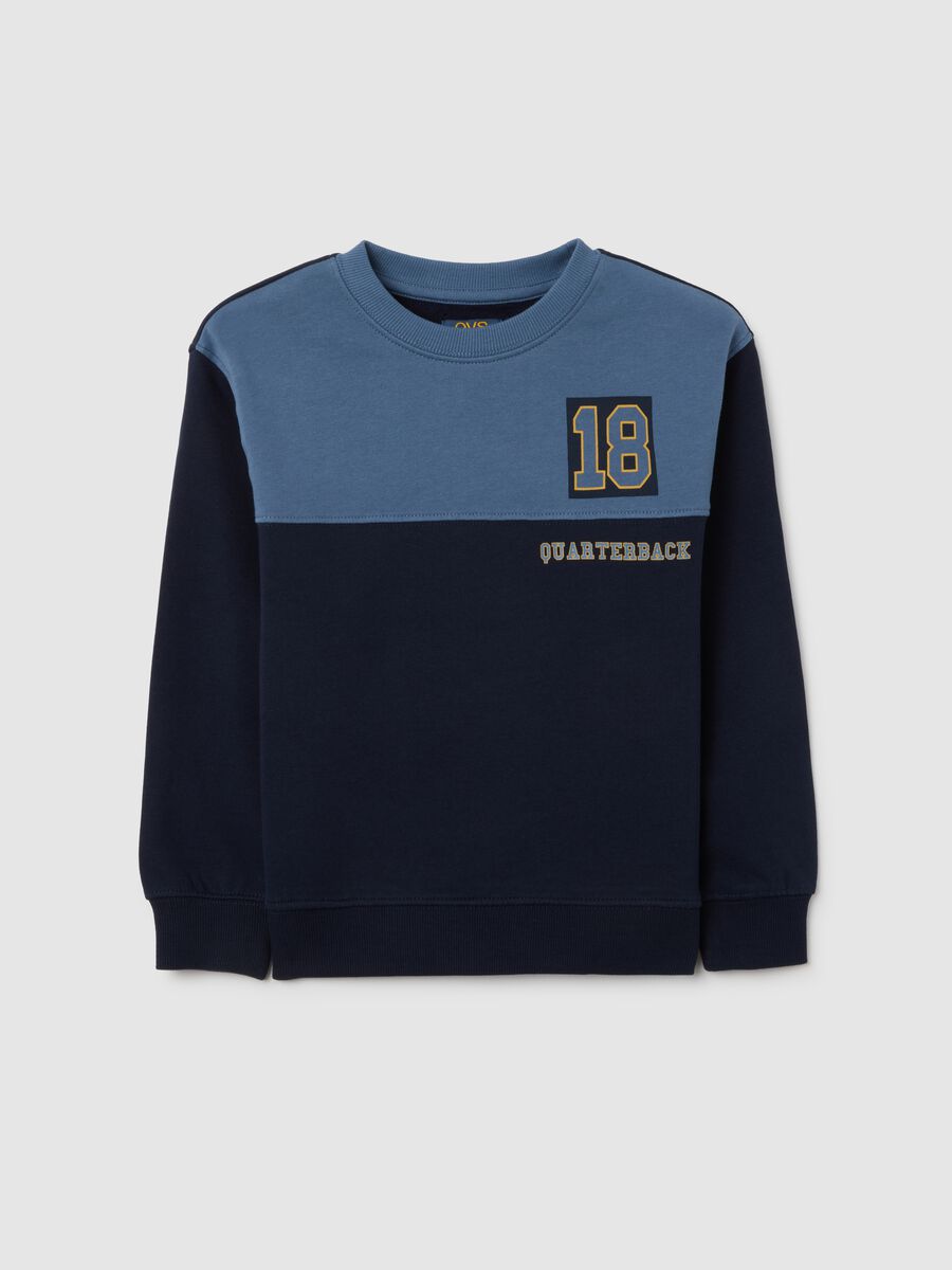 Child's sweatshirt in multicolour pure cotton, oversized fit_0