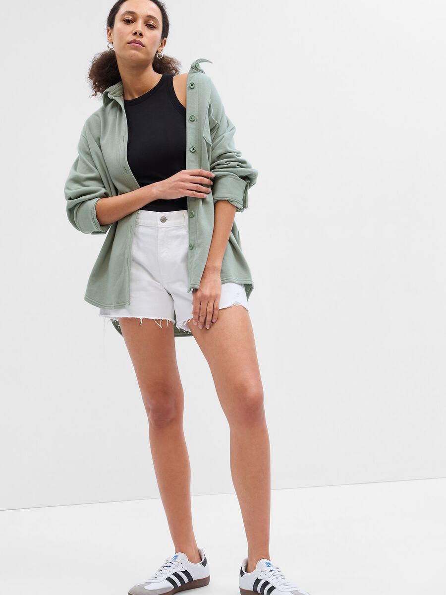 Shacket oversize in felpa con tasca_0