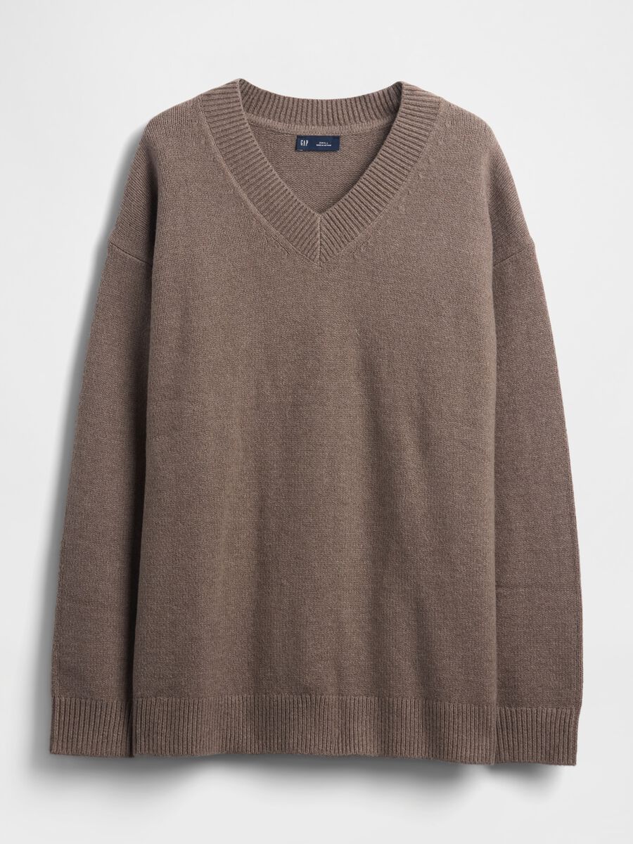 Maglione marrone in misto cotone_0