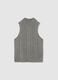 Regular fit grey high collar knitted vest_4
