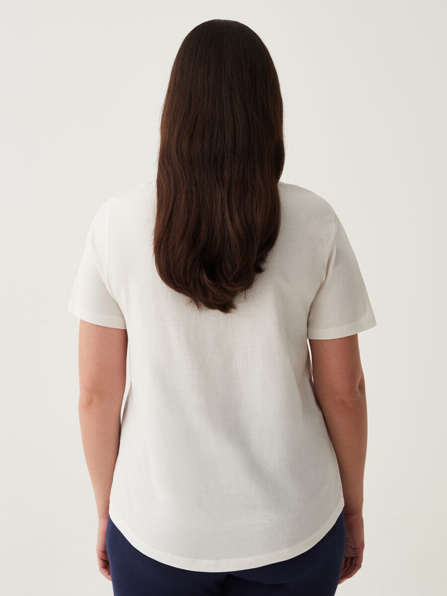 T-shirt in cotone con stampa Curvy_2