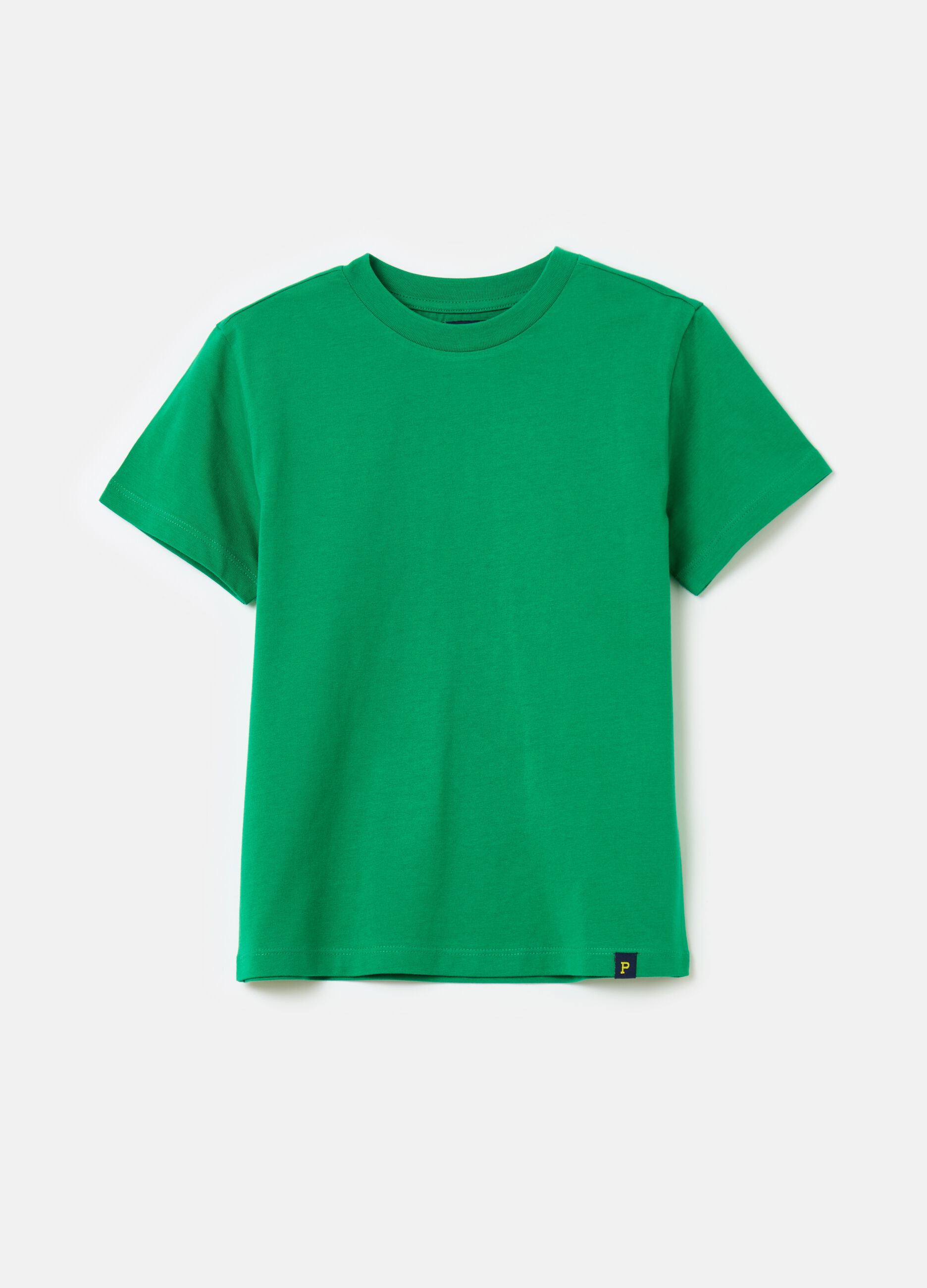 Cotton T-shirt with round neck