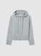 Grey Hooded Regular Fit Cardigan with Zip_0