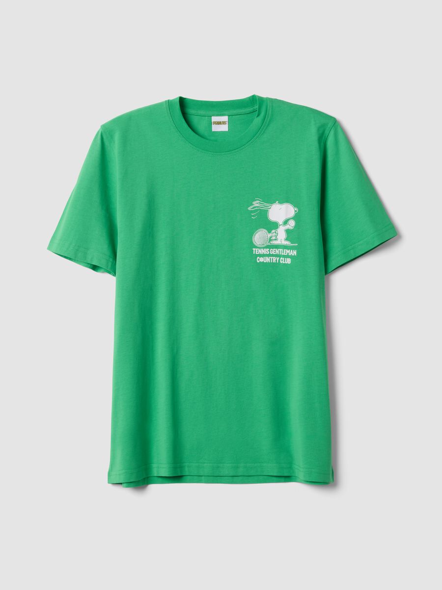 Green pure cotton short-sleeve T-shirt_4