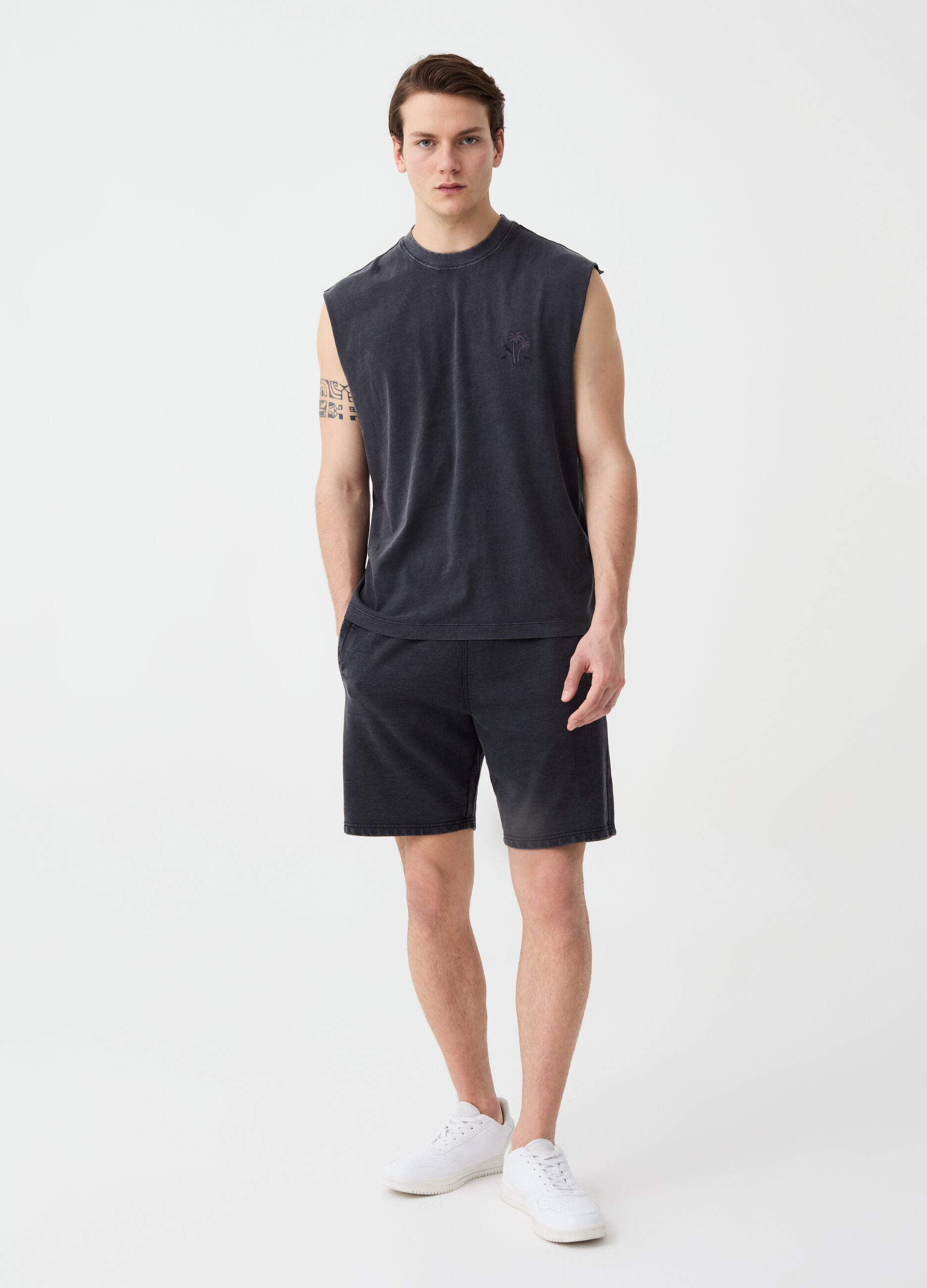 Ovs Tank top con ricamo palme