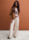 White stretch cotton wide-leg trousers_0