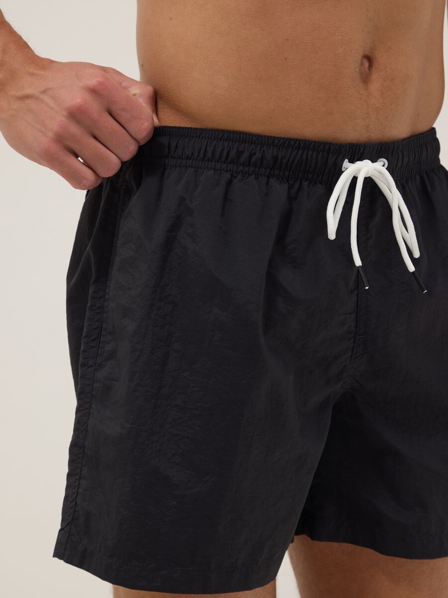 Boxer da mare neri regular fit con coulisse_3