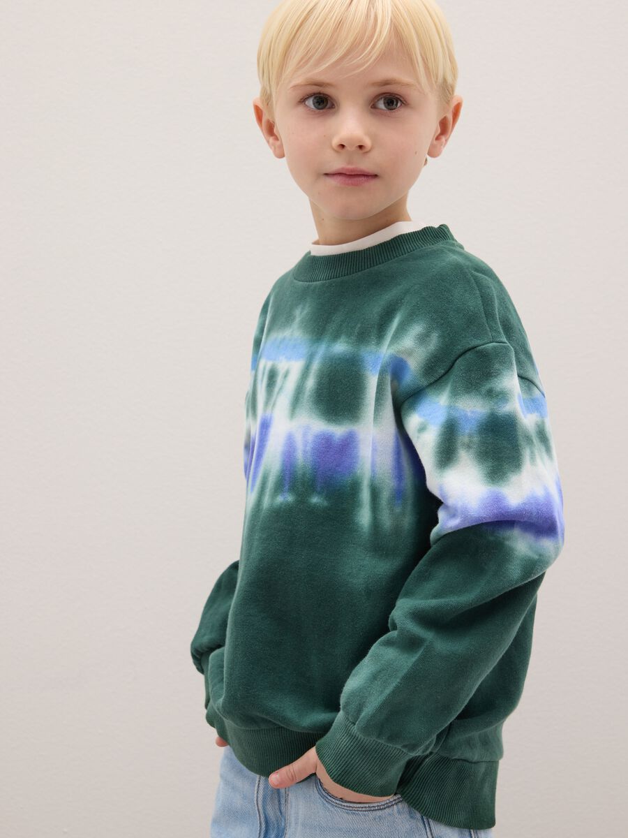 Children's multicoloured pure cotton tie-dye effect sweatshirt_1