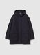 Black padded jacket regular fit with zip and hood_0