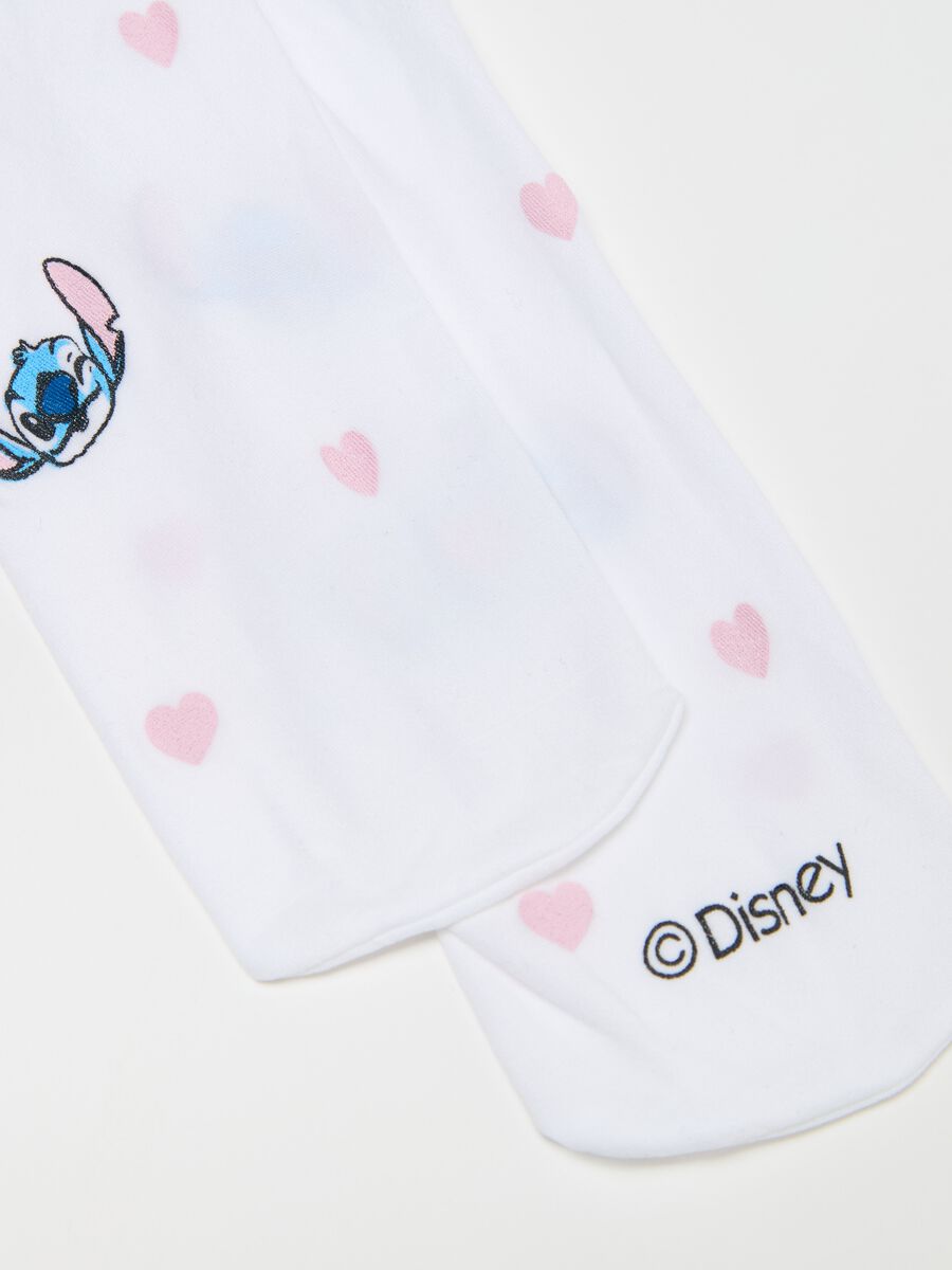 Microfibre tights with Stitch and hearts print_1