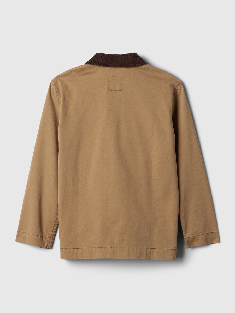 Shacket full-zip con colletto in corduroy_1