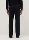 Pantaloni neri in misto cotone regular fit_2