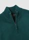 Green Regular Fit High-Neck Sweater with Short Zip_5