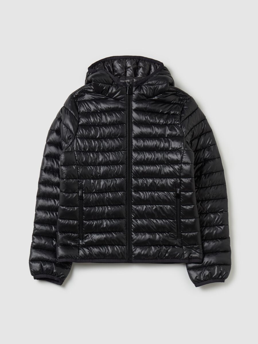 Full-zip ultralight down jacket with hood_3