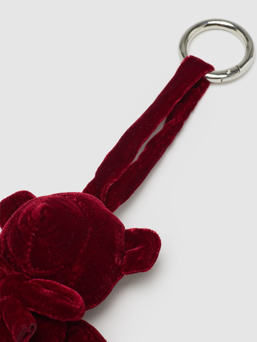 Portachiavi in rosso con orsetto_1
