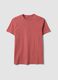 Pink pure cotton regular-fit short-sleeve T-shirt_4