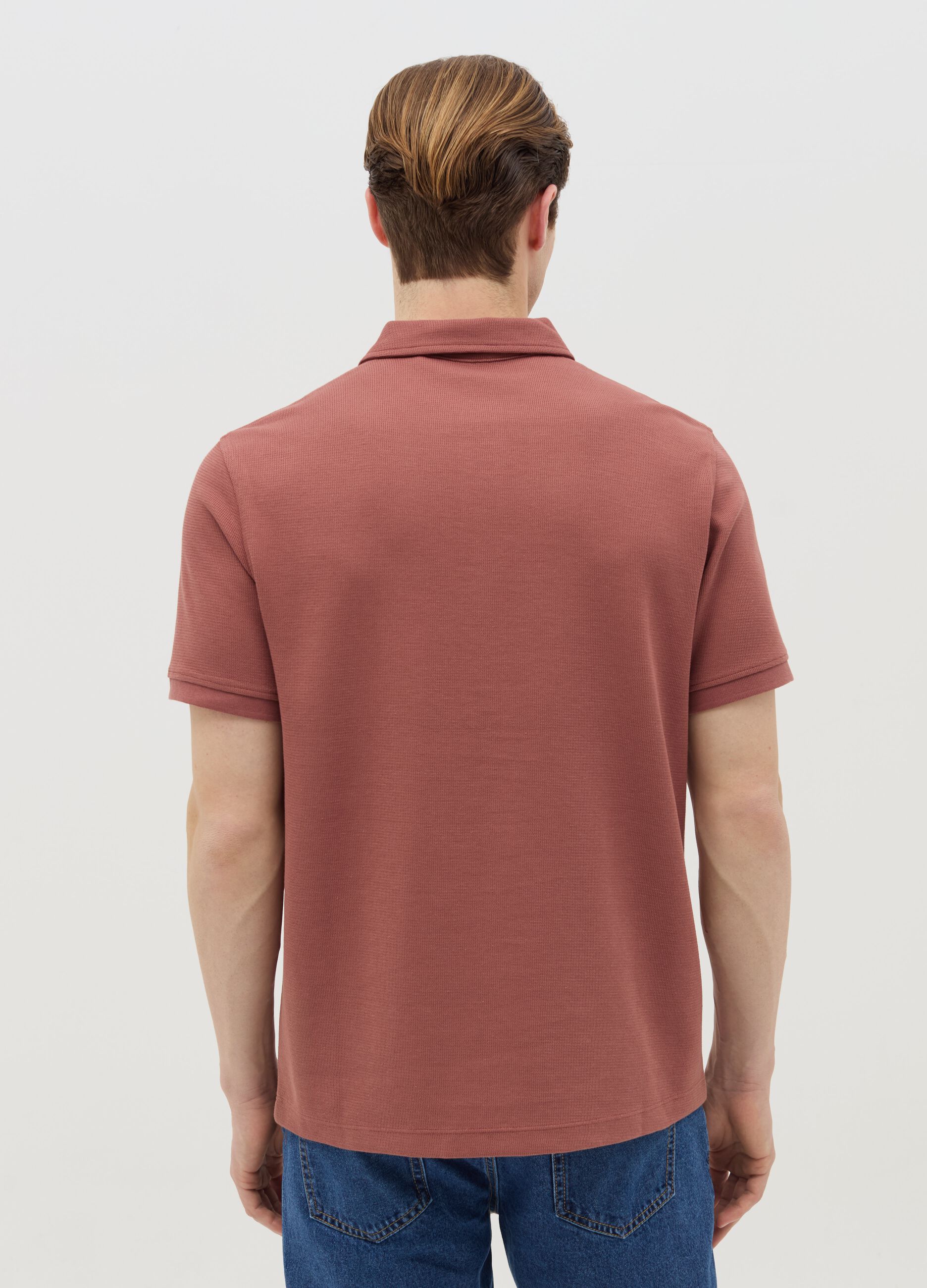 Polo regular fit in jersey 