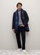 Blue regular fit parka jacket with zip_0