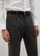 Grey slim fit stretch fabric trousers_2