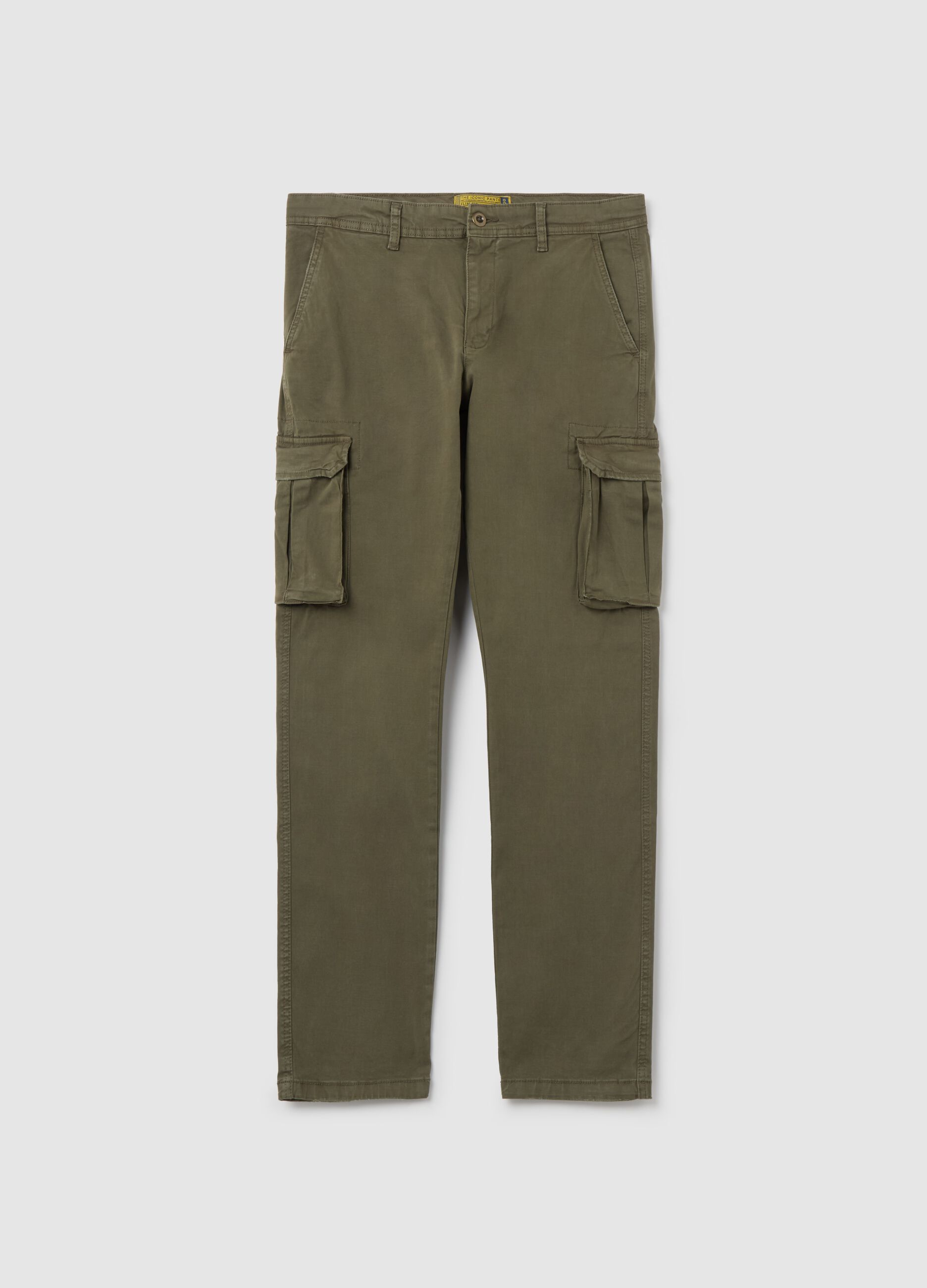 Pantaloni cargo in twill