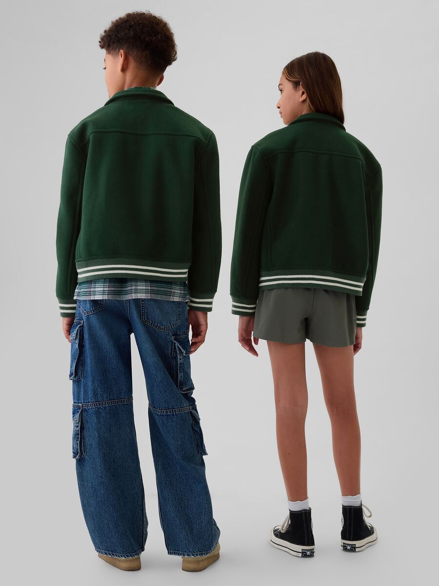 Varsity bomber jacket with bouclé applications_2