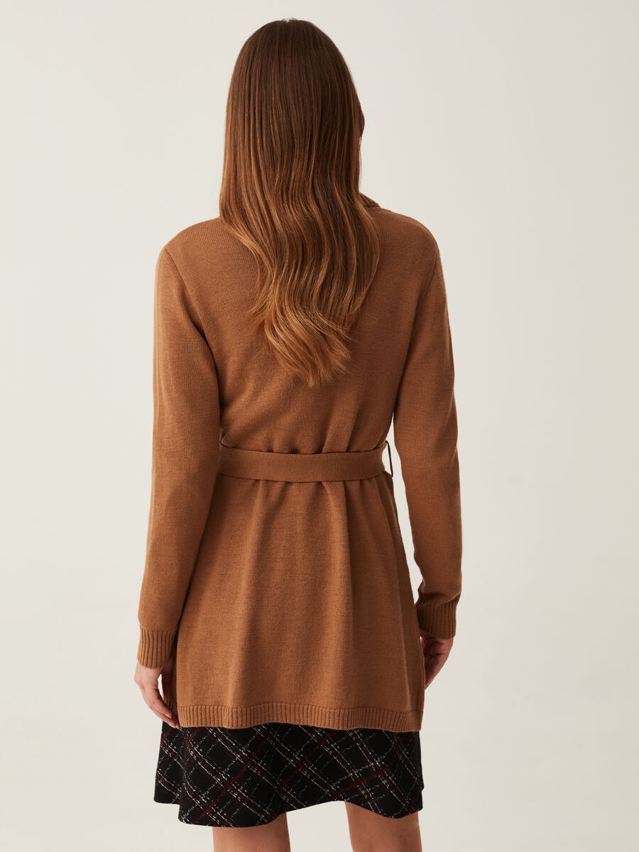 Cardigan lungo premaman in lana merino_2