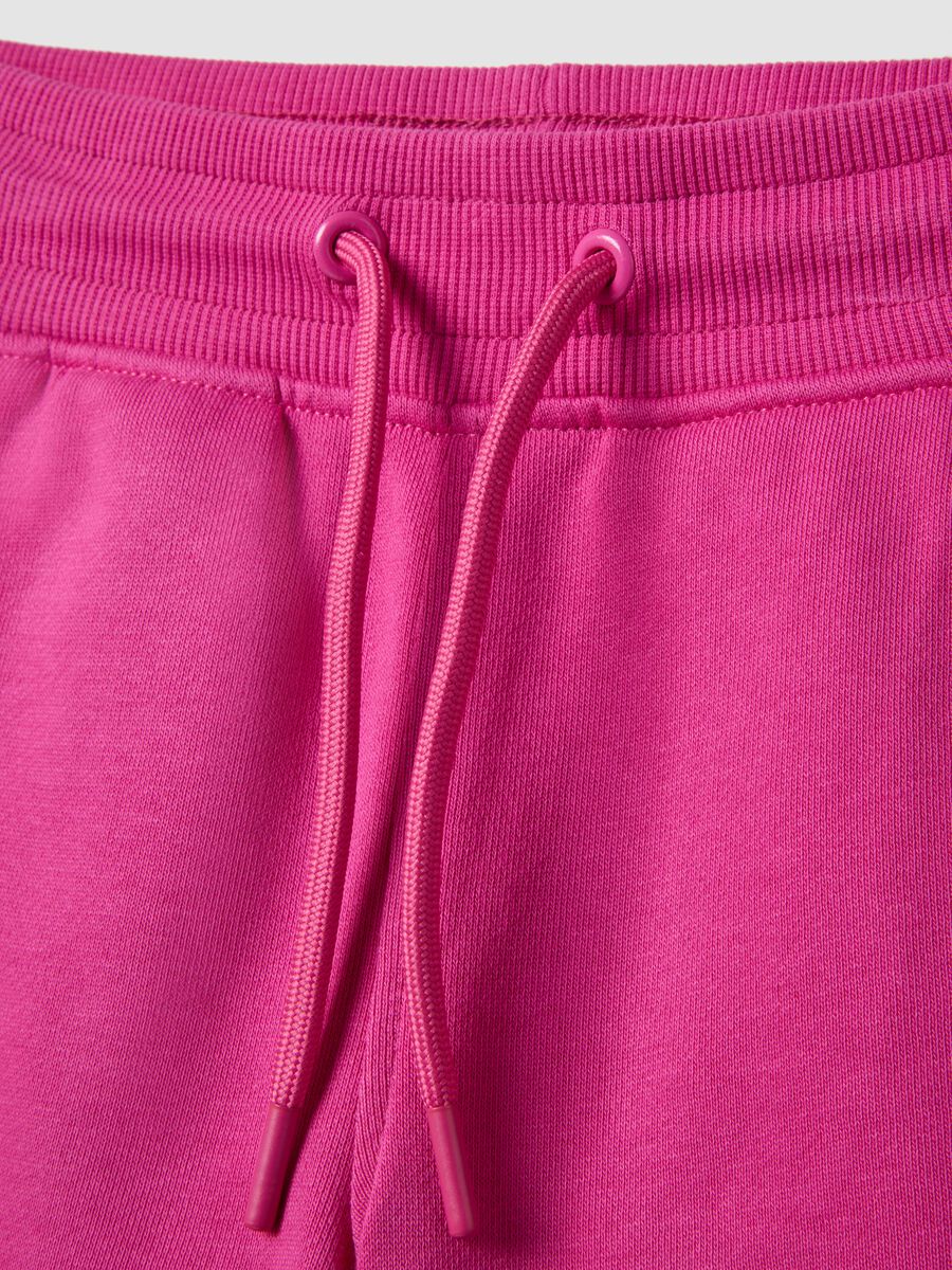 Shorts in puro cotone rosa da bambina regular fit_2