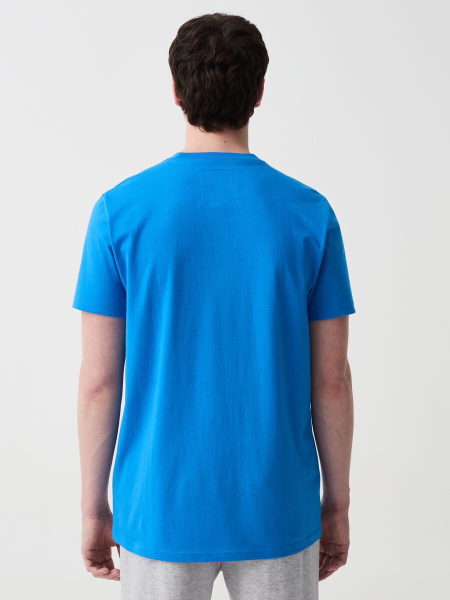 T-shirt con stampa logo color-block_2
