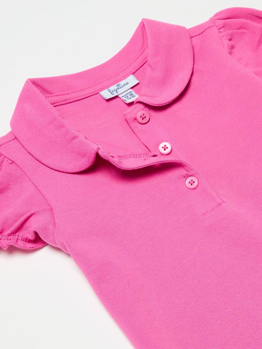 Cotton polo shirt with frills_2