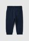 Blue newborn cotton trousers with regular fit_1