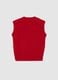 Gilet girocollo rosso da bambino regular fit senza maniche_1