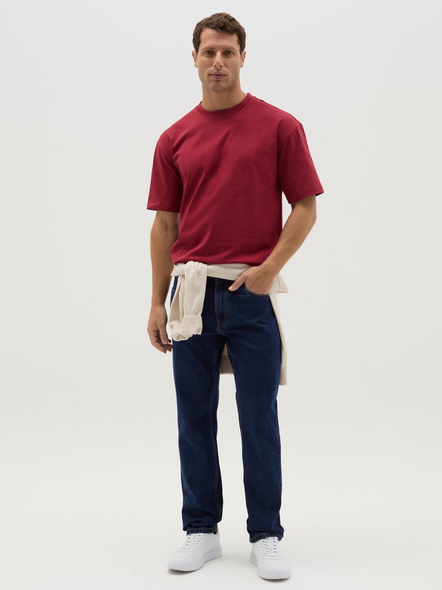 Solid colour T-shirt in organic cotton_1