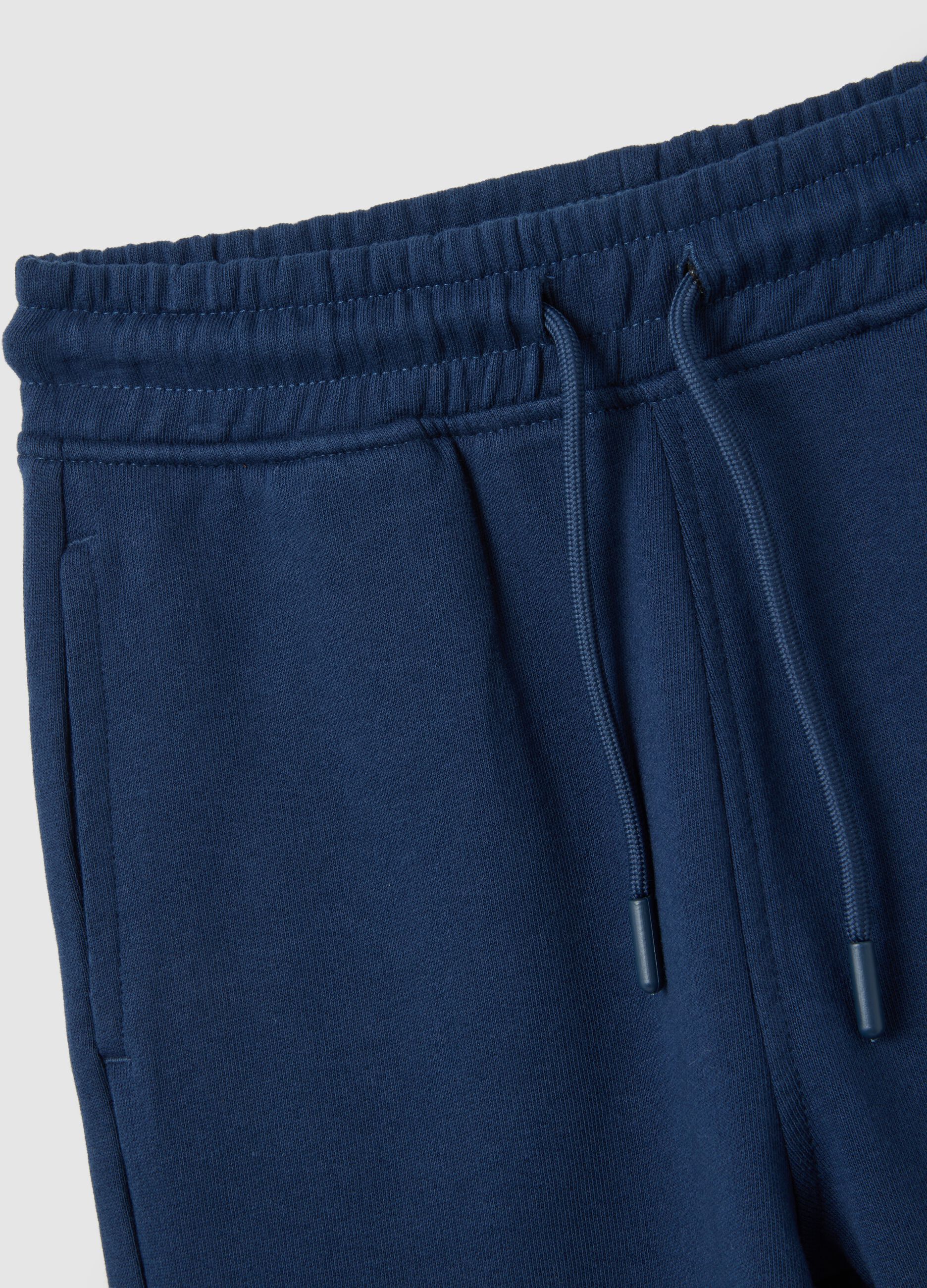 Children's blue jogger trousers in pure cotton regular fit