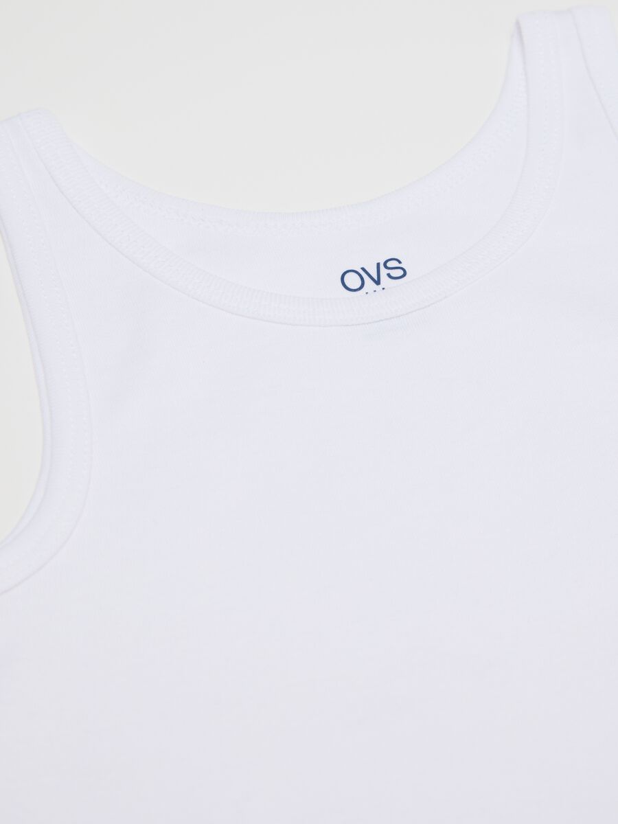 Two-pack blue and white racerback vests in cotton_3